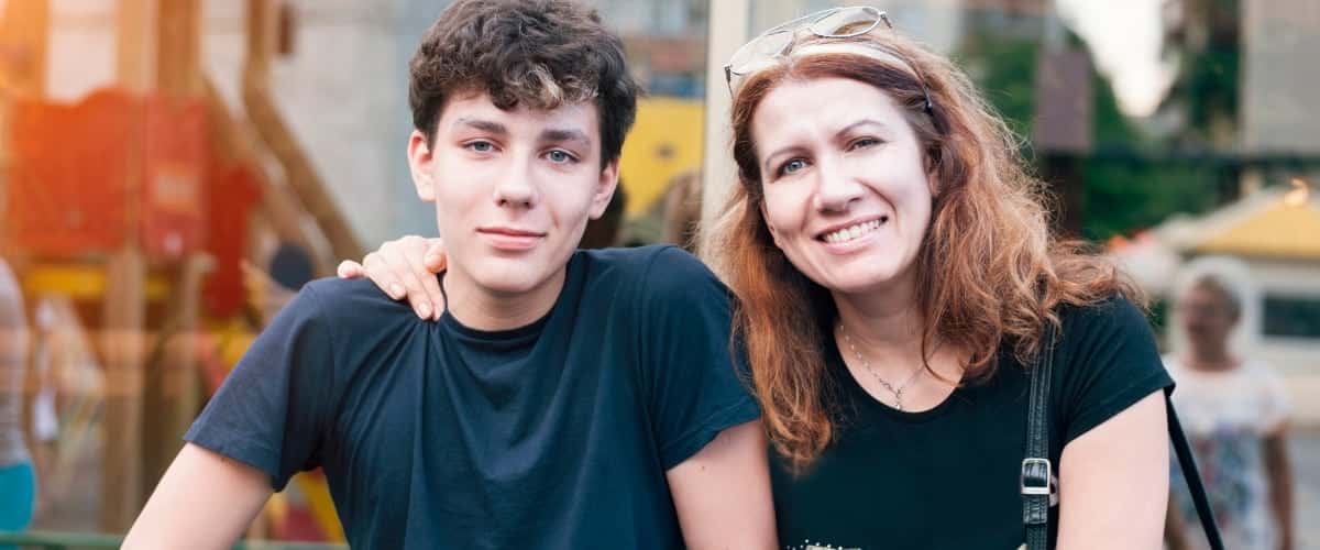 A mother with her teen son